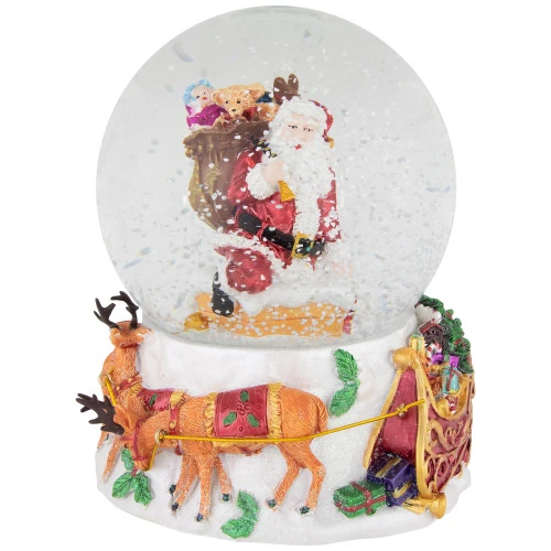 Northlight 6.5" Santa Delivering Gifts Musical Christmas Snow Globe 1 Northlight 6.5" Santa Delivering Gifts Musical Christmas Snow Globe