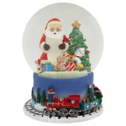 Northlight Christmas Train Around Santa Delivering Gifts Musical Water Globe - 6.5"