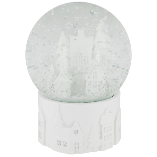 Northlight Musical Church Village Christmas Snow Globe - 5.5" - White 1 Northlight Musical Church Village Christmas Snow Globe - 5.5" - White