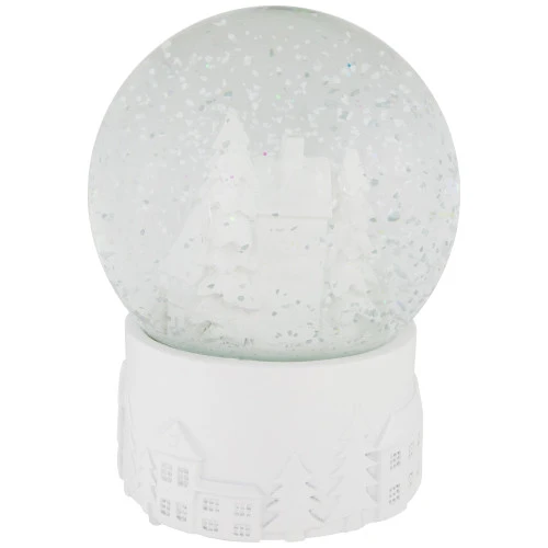 Northlight Musical Church Village Christmas Snow Globe - 5.5" - White 5 Northlight Musical Church Village Christmas Snow Globe - 5.5" - White - Image 5