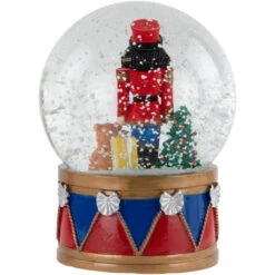 6" Nutcracker With Teddy Bear Musical Christmas Snow Globe -Northlight Sale Store northlight pm94080 3 75993.1678272172