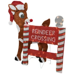 Northlight LED Lighted Rudolph Reindeer Crossing Outdoor Christmas Sign - 36" - Warm White -Northlight Sale Store northlight pw2093874 03 51504.1696436034