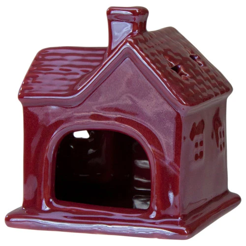 Northlight Ceramic House With Star Cutouts Christmas Decoration - 4" 6 Northlight Ceramic House With Star Cutouts Christmas Decoration - 4" - Image 6