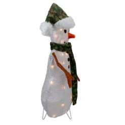 Northlight 24" Lighted White And Green Chenille Snowman Outdoor Christmas Decoration -Northlight Sale Store northlight qh91172 1 20152.1604024090
