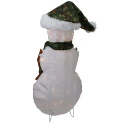 Northlight 24" Lighted White And Green Chenille Snowman Outdoor Christmas Decoration -Northlight Sale Store northlight qh91172 2 45618.1604024090