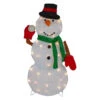 Northlight Snowman With Snowball Christmas Outdoor Decoration - 24" - White Lights