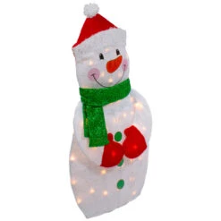Northlight 32" Lighted 2D Chenille Snowman With Scarf Outdoor Christmas Decoration -Northlight Sale Store northlight qh92871 1 59679.1646269180