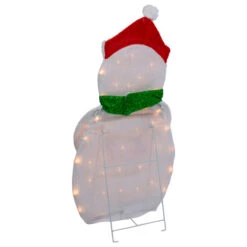 Northlight 32" Lighted 2D Chenille Snowman With Scarf Outdoor Christmas Decoration -Northlight Sale Store northlight qh92871 2 31932.1646269180