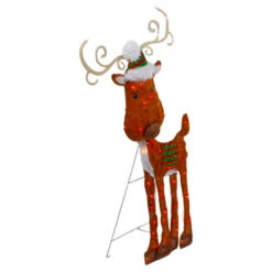 Northlight Lighted 2D Chenille Reindeer Outdoor Christmas Decoration - 32" - Red - Warm White -Northlight Sale Store northlight qh92873 1 39760.1646269171