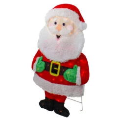 Northlight Lighted 2D Chenille Santa Outdoor Christmas Decoration - 32" - Warm White Lights -Northlight Sale Store northlight qh92876 3 22471.1665610751