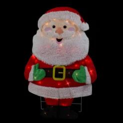 Northlight Lighted 2D Chenille Santa Outdoor Christmas Decoration - 32" - Warm White Lights -Northlight Sale Store northlight qh92876 onblack 03614.1665610751