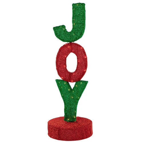 Northlight 39" Lighted Red And Green 'Joy' Outdoor Christmas Sign 1 Northlight 39" Lighted Red And Green 'Joy' Outdoor Christmas Sign