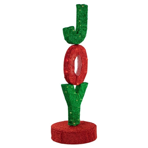 Northlight 39" Lighted Red And Green 'Joy' Outdoor Christmas Sign 4 Northlight 39" Lighted Red And Green 'Joy' Outdoor Christmas Sign - Image 4