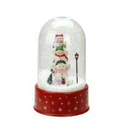 Northlight Lighted Musical Snowmen Glittering Christmas Snow Dome - 11.75"