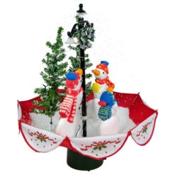 Northlight 30" Musical Lighted Snowing Snowman Family In Umbrella Base Christmas Decoration -Northlight Sale Store northlight r92476 3 66476.1665610754