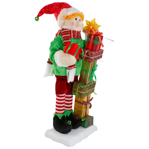 Northlight Lighted Animated Musical Santa's Elf With Star And Presents Christmas Figure - 30" 3 Northlight Lighted Animated Musical Santa's Elf With Star And Presents Christmas Figure - 30" - Image 3
