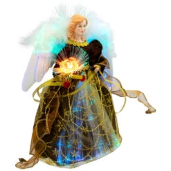 Northlight Color Changing Fiber Optic Christmas Angel Tree Topper - 12" - Brown 9 Northlight Color Changing Fiber Optic Christmas Angel Tree Topper - 12" - Brown -Northlight Sale Store northlight rp97053 03 2 91770.1727404101