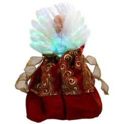 Northlight Lighted Fiber Optic Angel Christmas Tree Topper - 12" - Burgundy -Northlight Sale Store northlight rp97055 04 92142.1727404102