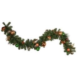 Northlight Mixed Artificial Foliage With Ornaments Christmas Garland - 6' X 12'' - Unlit