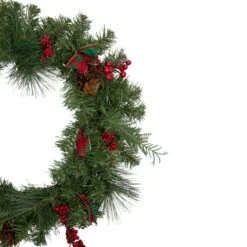 Northlight Pine Cones And Berries Artificial Christmas Wreath With Ribbon - 24" - Unlit -Northlight Sale Store northlight s04206 2 updated 11878.1660326224