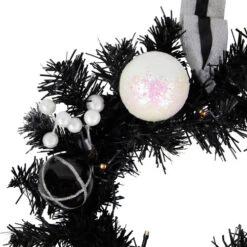 Northlight Pre-Lit Battery Operated Black Pine Christmas Wreath - 16" - Cool White LED Lights -Northlight Sale Store northlight s92630 5 93322.1684414651