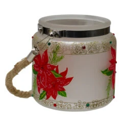 Northlight 4" Hand-Painted Red Poinsettias And Gold Flameless Glass Christmas Candle Holder -Northlight Sale Store northlight se91539 1 47162.1605147743