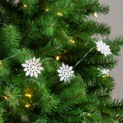 Northlight 5' White Glitter Dusted Wooden Snowflake Christmas Garland -Northlight Sale Store northlight sh27143 3 75460.1665610742