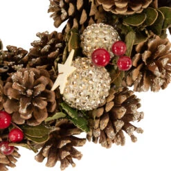 Glittered Pine Cone And Berry Artificial Christmas Wreath, 12-Inch, Unlit -Northlight Sale Store northlight sh36253 02 97909.1699635161