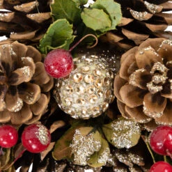 Glittered Pine Cone And Berry Artificial Christmas Wreath, 12-Inch, Unlit -Northlight Sale Store northlight sh36253 03 13406.1699635160