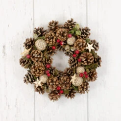 Glittered Pine Cone And Berry Artificial Christmas Wreath, 12-Inch, Unlit -Northlight Sale Store northlight sh36253 woodfloor 35238.1699376008