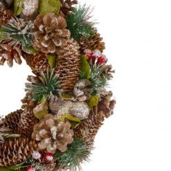 Northlight Green And Brown Frosted Pinecones And Bells Christmas Wreath - 13" Unlit -Northlight Sale Store northlight sh89573 2 updated 25436.1618414104