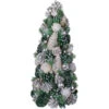 Pinecone And Ornaments Glitter Cone Christmas Tree - 18"