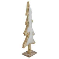 Northlight Wooden Tree With Faux Fur Christmas Decoration - 13.5" - Brown And White -Northlight Sale Store northlight sh89634 1 35536.1669884313