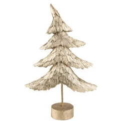 Northlight Layered Tree With Wooden Base Christmas Decoration - 18" - Bronze Finish