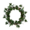 Northlight Pine Needle And Silver Ball Ornament Artificial Christmas Wreath, 12-Inch, Unlit
