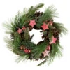 Northlight Real Touch™? Pine And Pinecone Artificial Christmas Wreath With Stars - 13.5" - Unlit