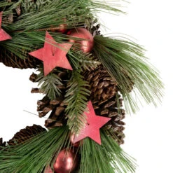 Northlight Real Touch™? Pine And Pinecone Artificial Christmas Wreath With Stars - 13.5" - Unlit 8 Northlight Real Touch™? Pine And Pinecone Artificial Christmas Wreath With Stars - 13.5" - Unlit -Northlight Sale Store northlight sh94266 2 57424.1709320720