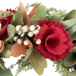 Northlight Rose And Pansy Artificial Wooden Spring Wreath - 10" -Northlight Sale Store northlight sh95420 03 20880.1704379353