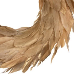 Artificial Feather Wreath - 14" - Gold -Northlight Sale Store northlight sh95464 02 90497.1706986016