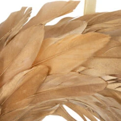 Artificial Feather Wreath - 14" - Gold -Northlight Sale Store northlight sh95464 04 83869.1706986015