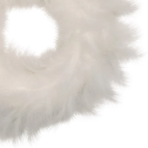 Northlight Wispy Feather Christmas Wreath - 14.5" - Unlit - Winter White 3 Northlight Wispy Feather Christmas Wreath - 14.5" - Unlit - Winter White - Image 3