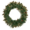 Northlight Pre-Lit Yorkshire Pine Artificial Christmas Wreath, 24-Inch, Clear Lights