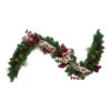 Northlight 6' X 12" Bows And Berries Artificial Christmas Garland - Unlit