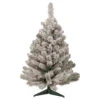 Northlight 3' Pre-Lit Heavily Flocked Madison Pine Medium Artificial Christmas Tree, Clear Lights