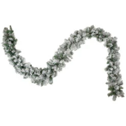 Northlight Flocked Madison Pine Artificial Christmas Garland - 9' X 10" - Unlit