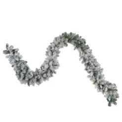 Northlight 9' X 10" Pre-Lit Flocked Madison Pine Artificial Christmas Garland, Multi Lights