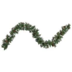 Northlight Real Touch™? Pre-lit Snow Valley Pine Artificial Christmas Garland - 9' X 10" - Clear Lights