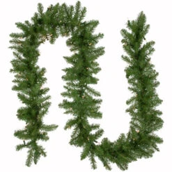 Northlight 9' X 10" Pre-Lit Rockwood Pine Artificial Christmas Garland, Clear Lights