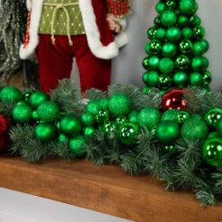 Northlight 3-Finish Shatterproof Ball Christmas Tree With Tinsel - 15.75" - Green -Northlight Sale Store northlight sm93784 styled 2 13677.1687874896