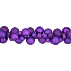 6' Purple 3-Finish Shatterproof Ball Christmas Garland -Northlight Sale Store northlight sm93794 2 95709.1687874895